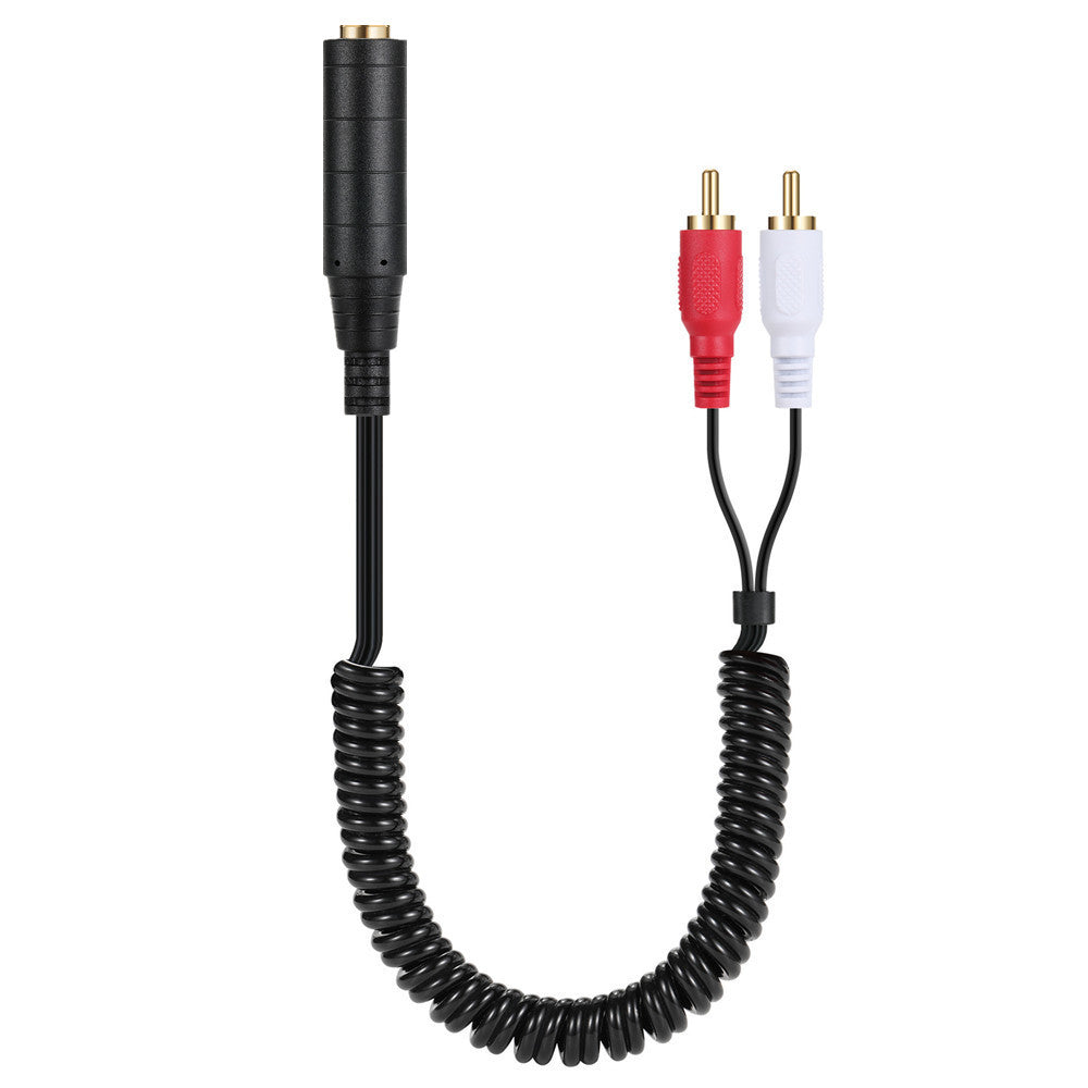 6.35mm female to dual RCA audio cable