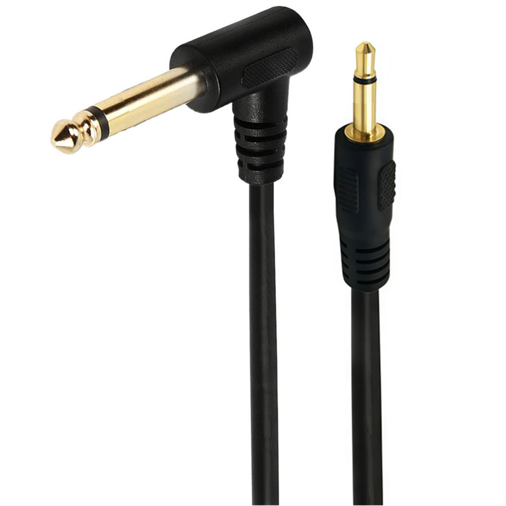 6.35mm mono right angle to 3.5mm mono audio cable