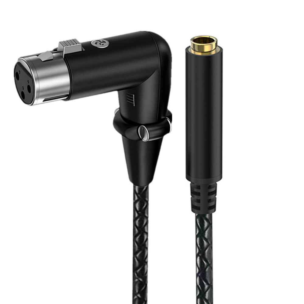 6.35mm TRS female to right-angle XLR female balanced audio adapter cable