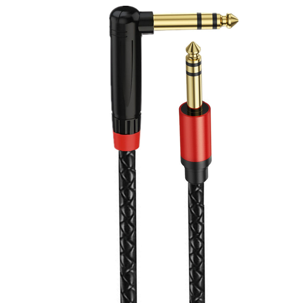 6.35mm TRS stereo instrument cable with right angle connector