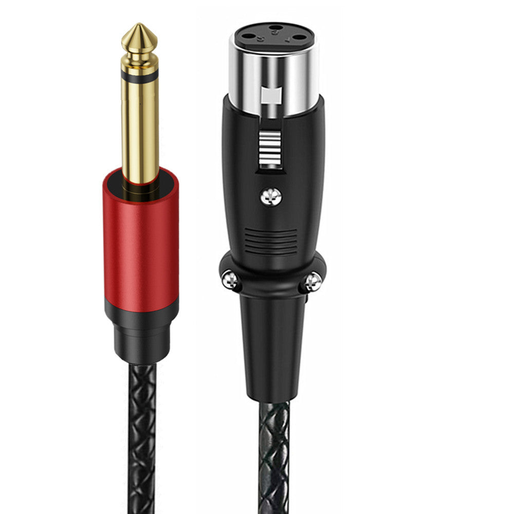 6.35mm TS mono male to XLR female audio cable