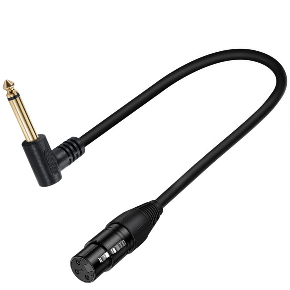 6.35mm TS 1/4 Mono Male to 3Pin XLR Female Unbalanced Microphone Interconnect Cable