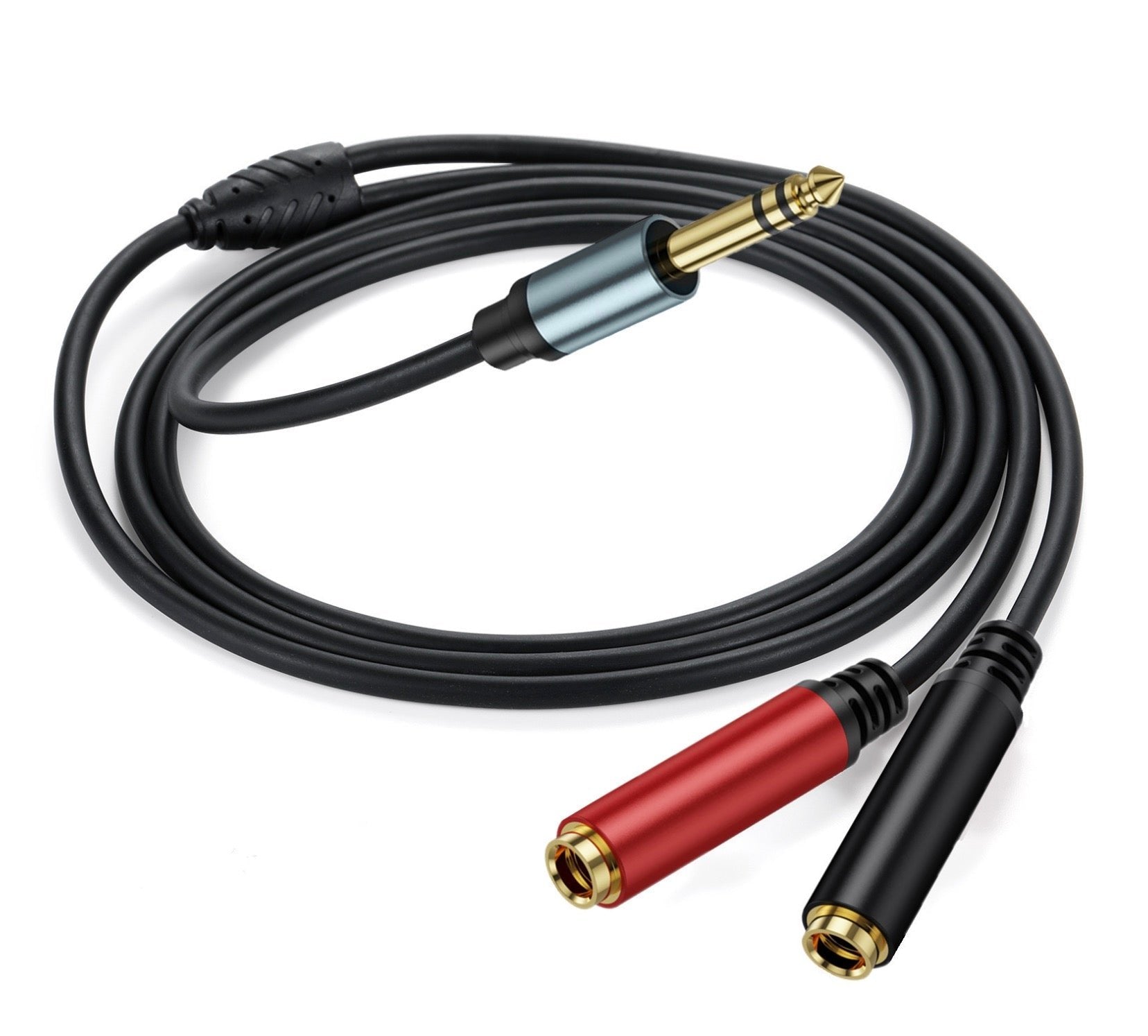 Dual 6.35mm headphone splitter cable
