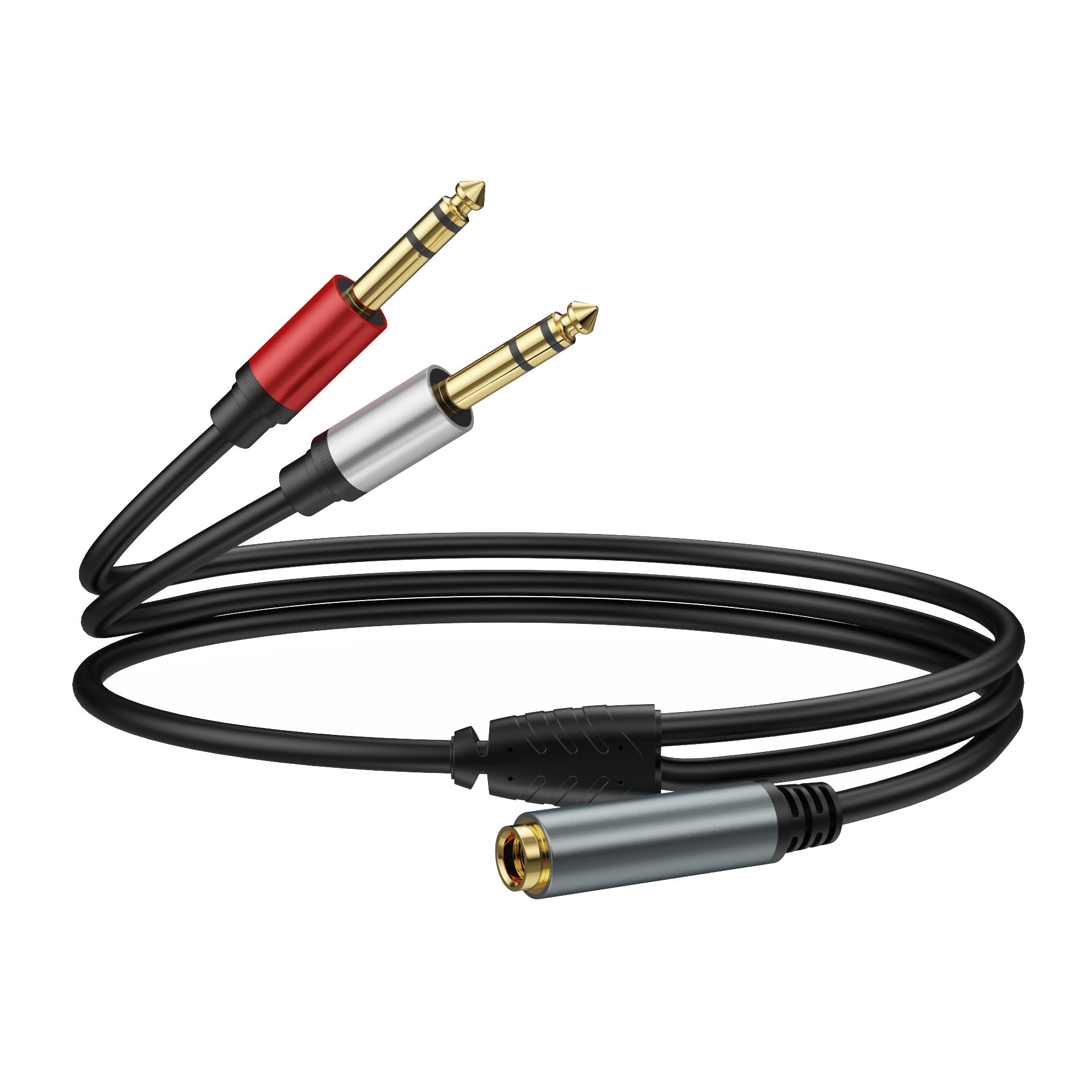 Dual output 6.35mm stereo audio cable