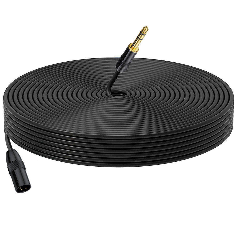 6.35mm Jack to XLR Speaker Cable, 1/4" TRS Stereo Male to XLR 3Pin Male Balanced Interconnect Stereo Audio Cable
