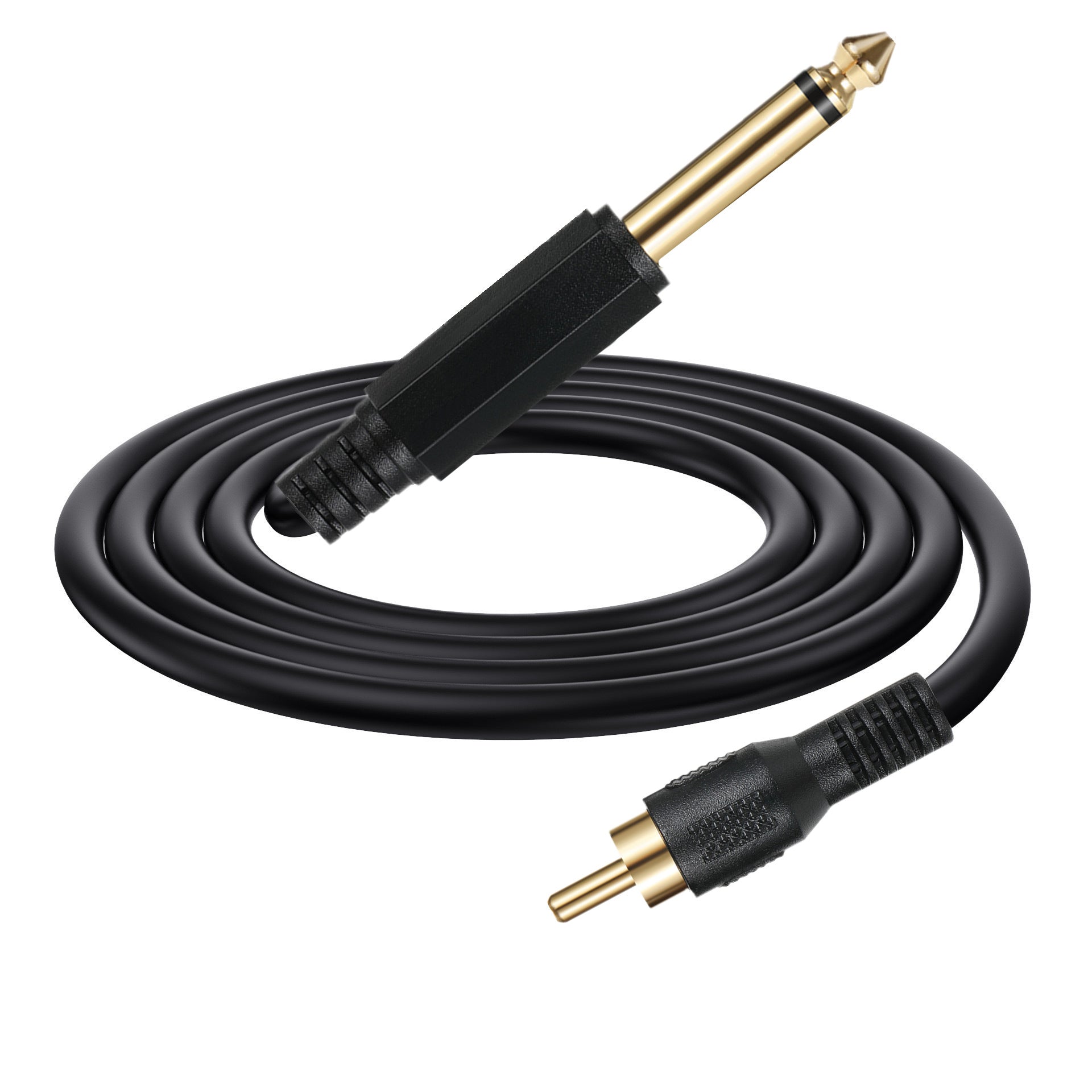 6.35mm (1/4”) Mono Male to RCA Male Audio Cable, for Mixer, AV Amplifier & Speakers 1.8m