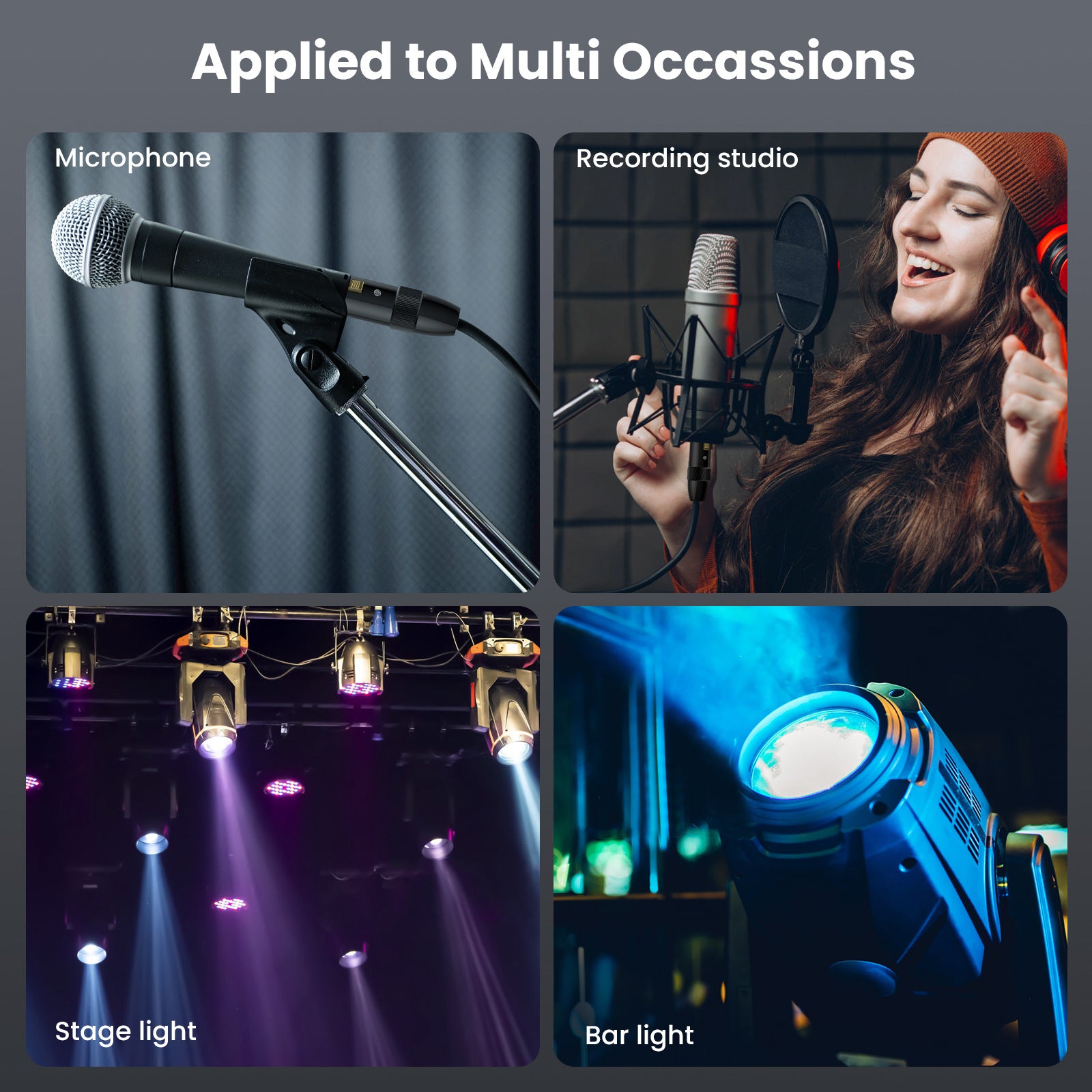 6.35mm Jack to XLR Speaker Cable, 1/4" TRS Stereo Male to XLR 3Pin Male Balanced Interconnect Stereo Audio Cable