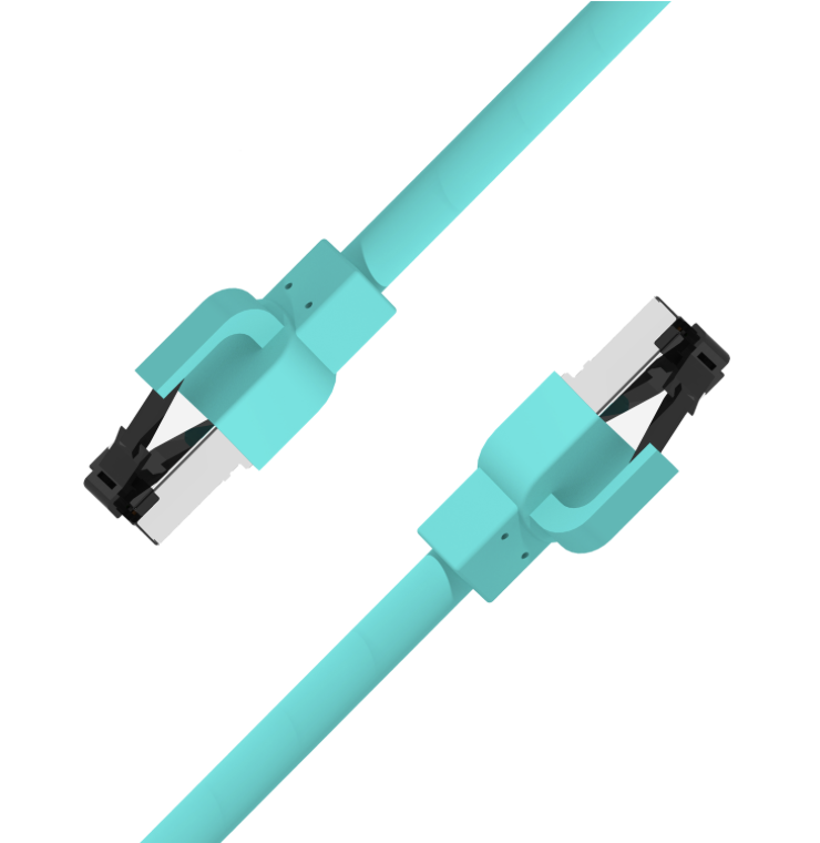 High-flex CAT5e industrial Ethernet cable with TPE jacket in teal