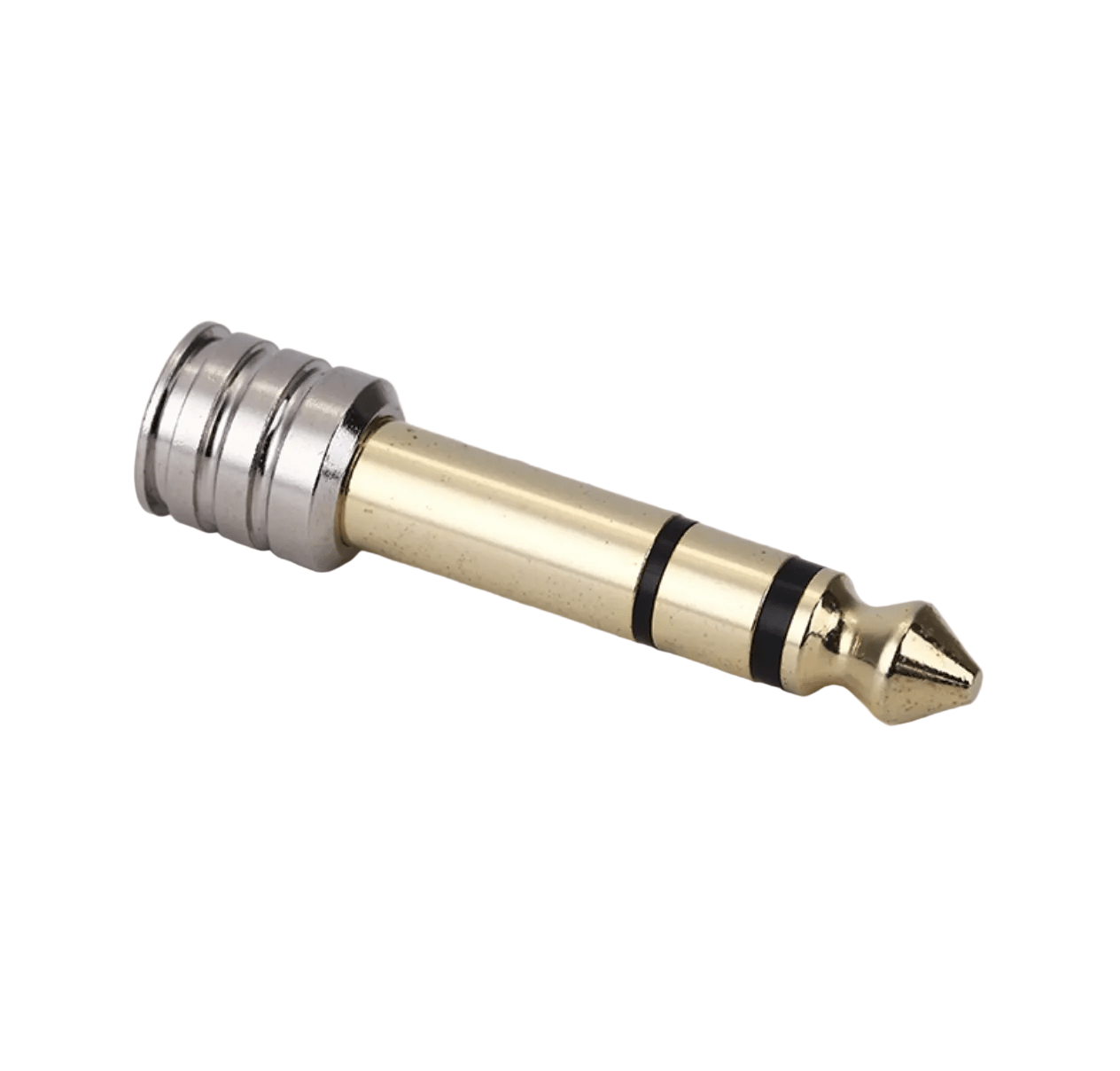 6.35mm to 3.5mm audio adapter with metal grip housing