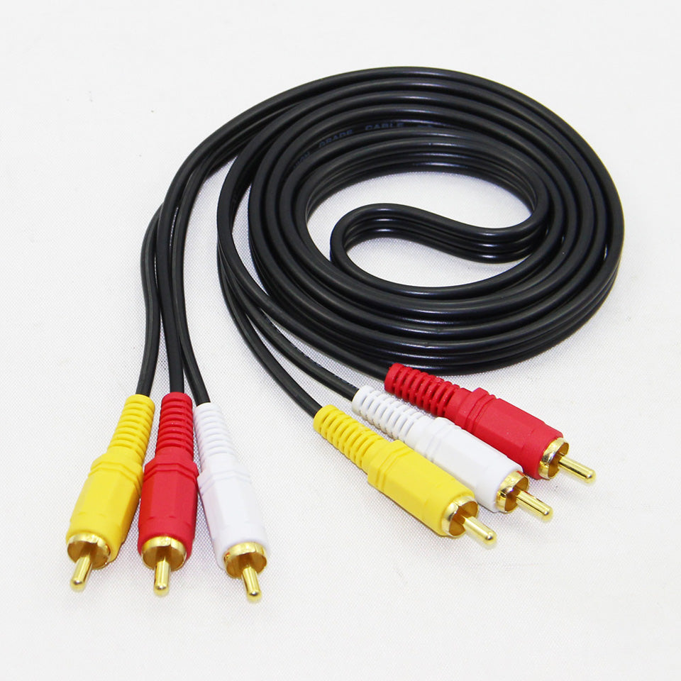 3 RCA to 3 RCA Male to Male Audio Video AV Cable 1m