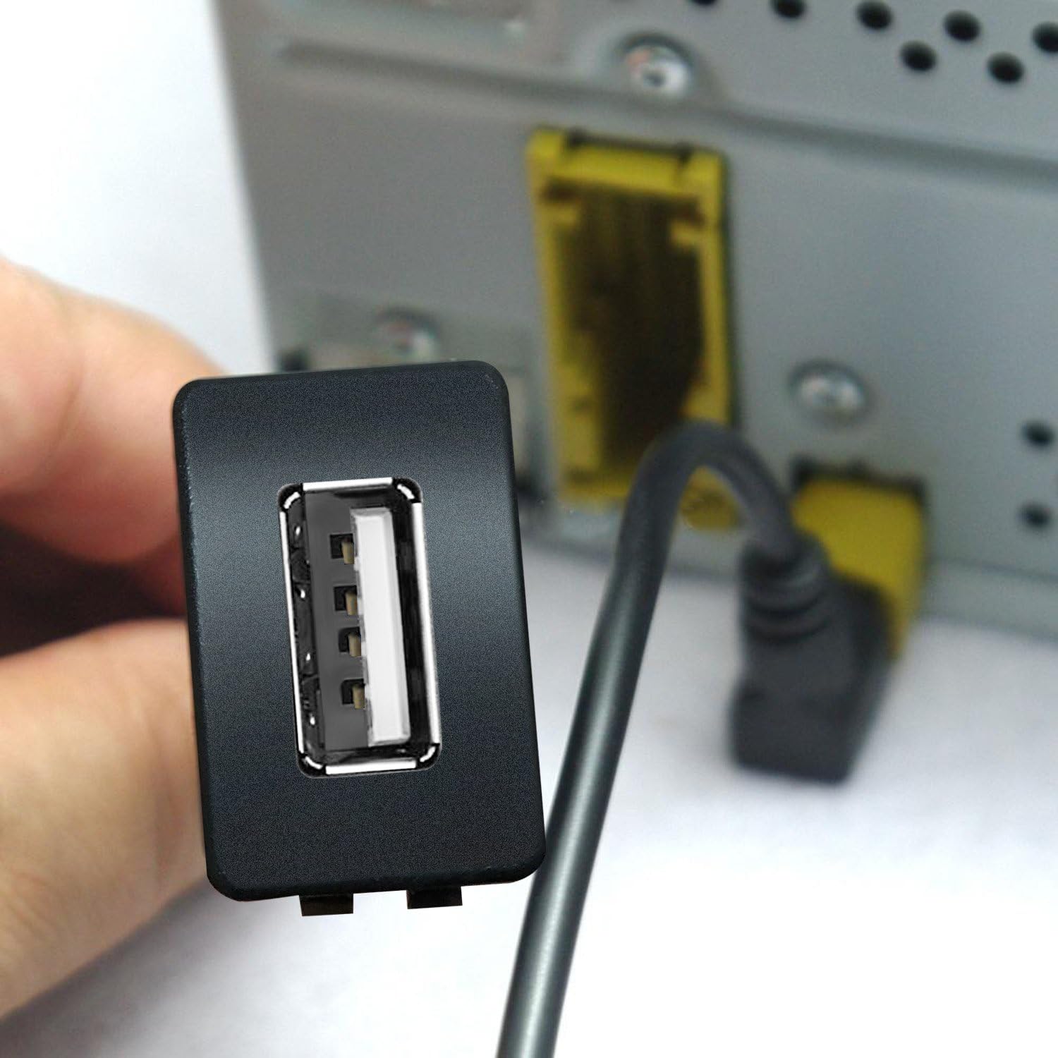 USB 2.0 A Male to Female Flush Mount Panel Cable Shielded For Car Motorcycle 1m