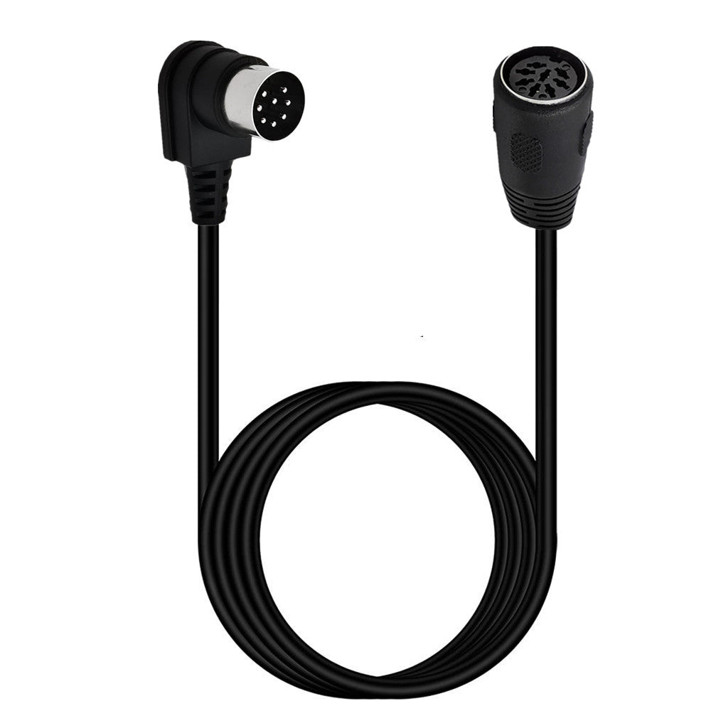 side view of 8 pin DIN male to female extension cable