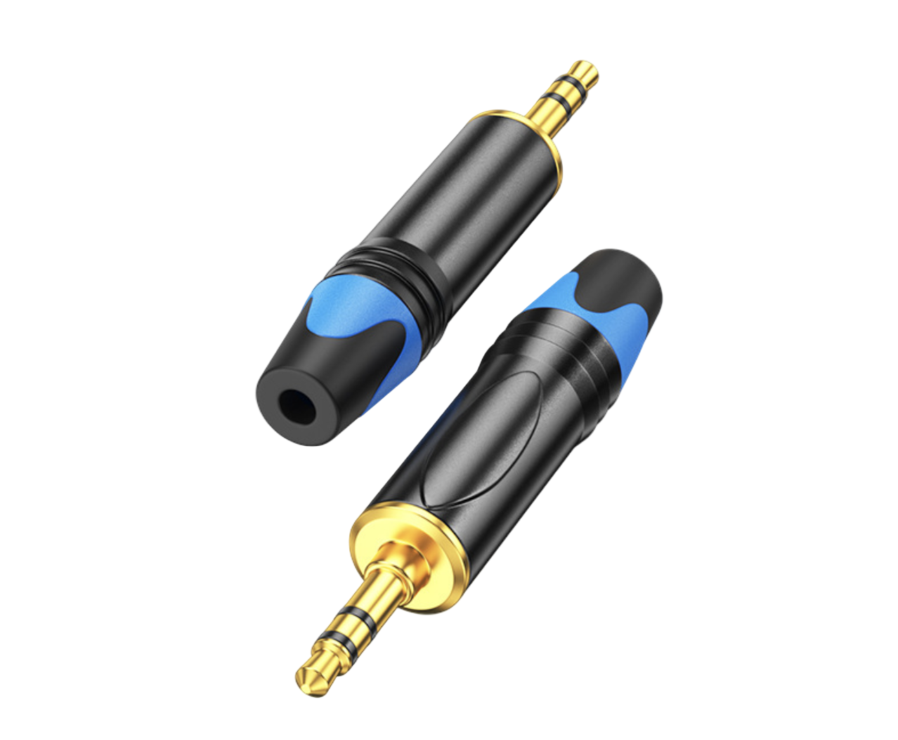 3.5mm Stereo Audio Adapter – Gold-Plated Male to Female Connector