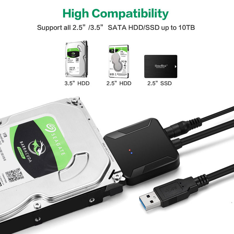 USB 3.0 to SATA Hard Drive Data Converter Cable