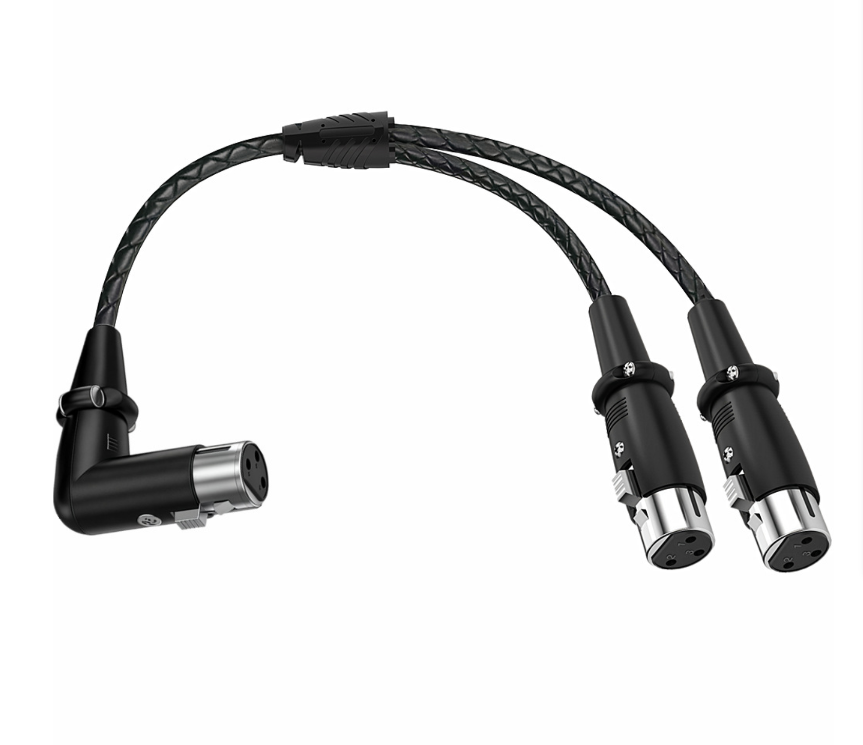 3 Pin XLR Splitter Cable 1 Female to 2 Female – Balanced Microphone Y Adapter Audio Cord 0.5m
