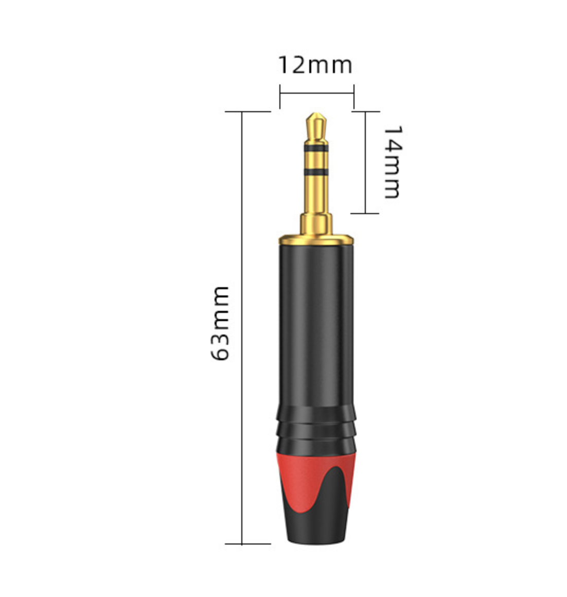 3.5mm Stereo Audio Adapter – Gold-Plated Male to Female Connector