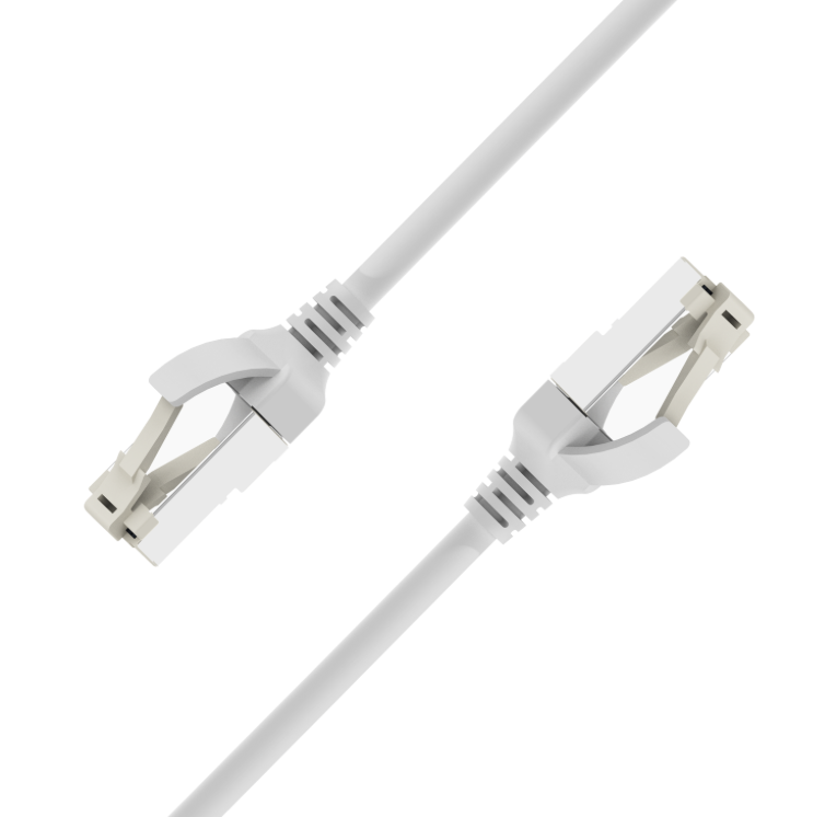 Antibacterial CAT6A slim Ethernet patch cable for healthcare use