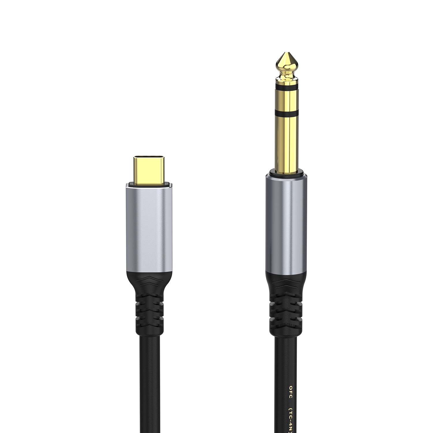 USB C to 6.35mm TRS Auxiliary Male Cable, Aux Audio Adapter Jack Stereo Cable for Speakers, Amplifier, Mixing Console