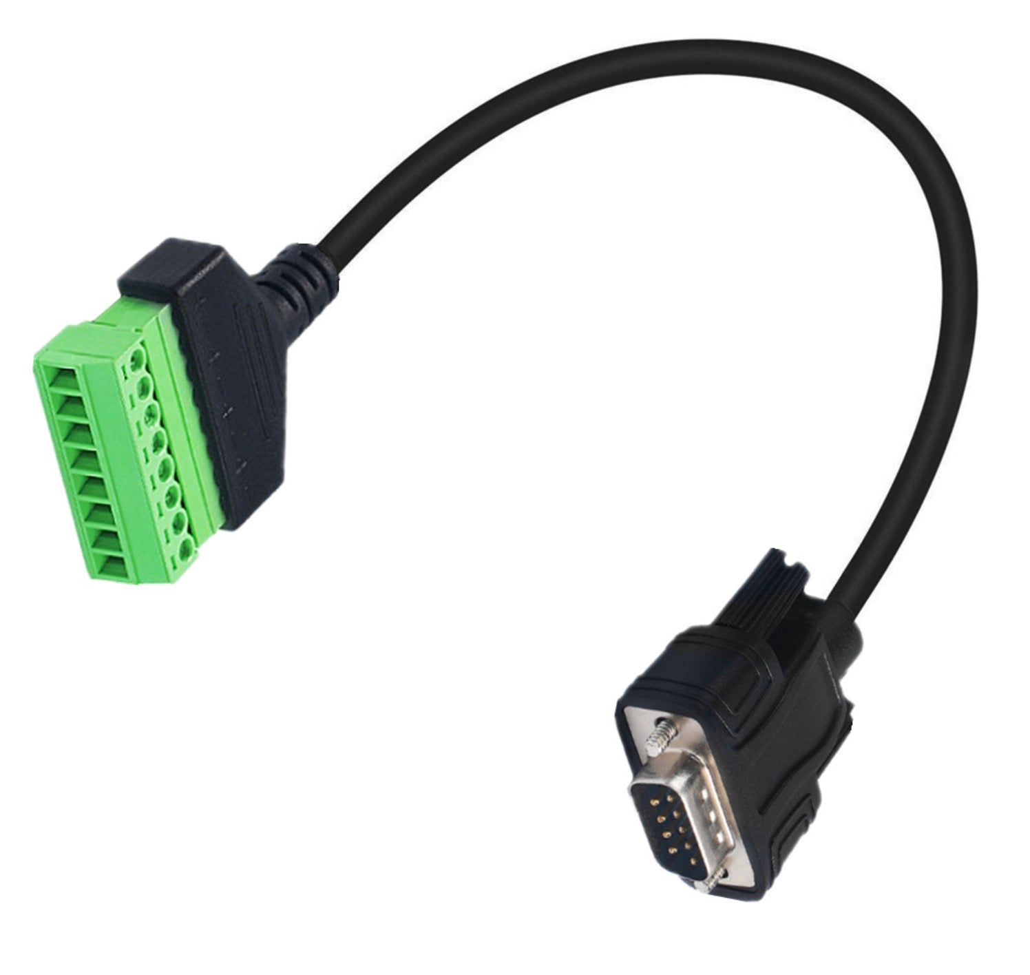RS232 DB9 male serial cable with 8 pin terminal connector