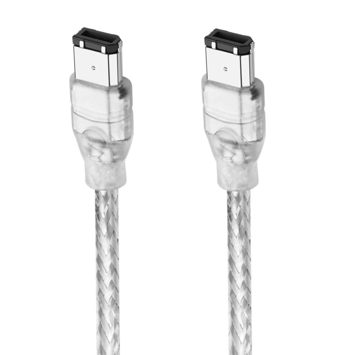 FireWire 400 IEEE 1394B 6-pin to 6-pin cable with transparent molded connectors