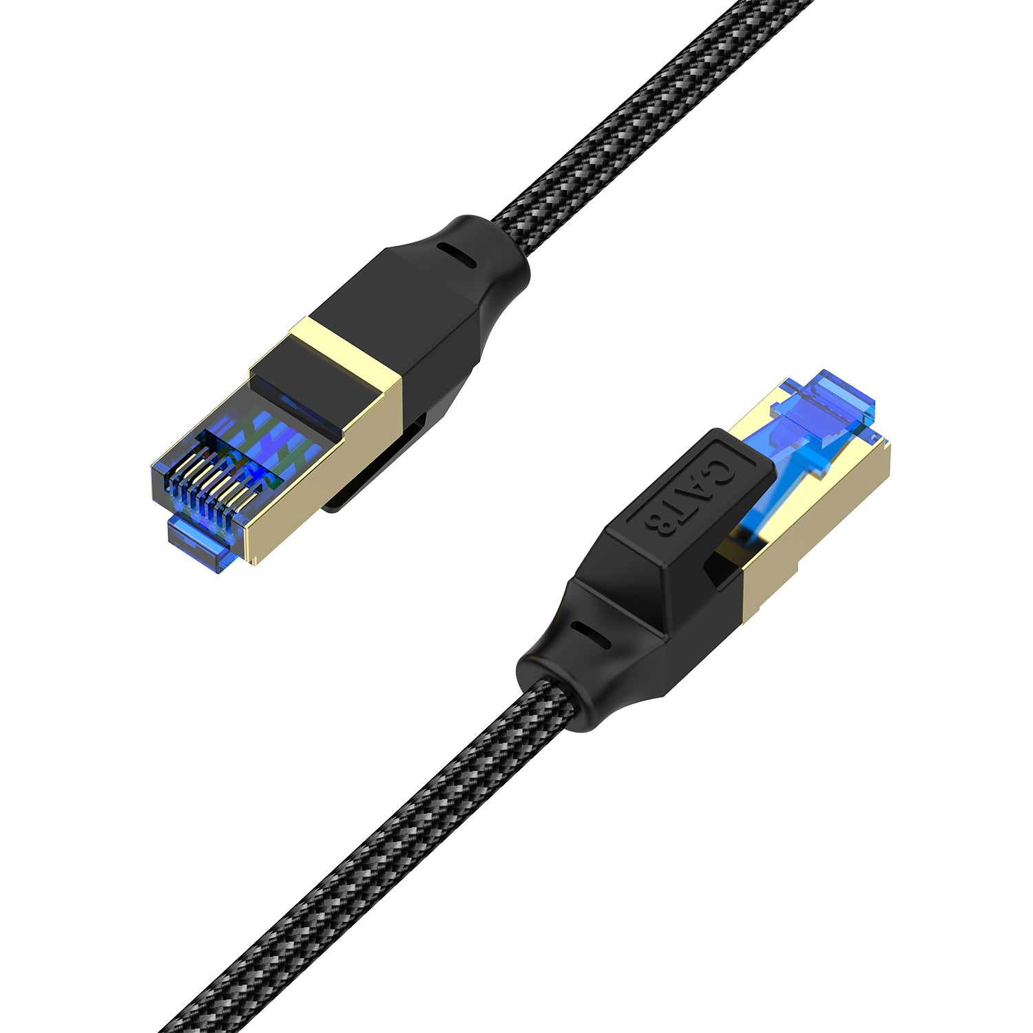 Cat 8 Ethernet Cable, High Speed Gigabit Braided RJ45 Lan Patch Network Cable | 40Gbps 2000Mhz