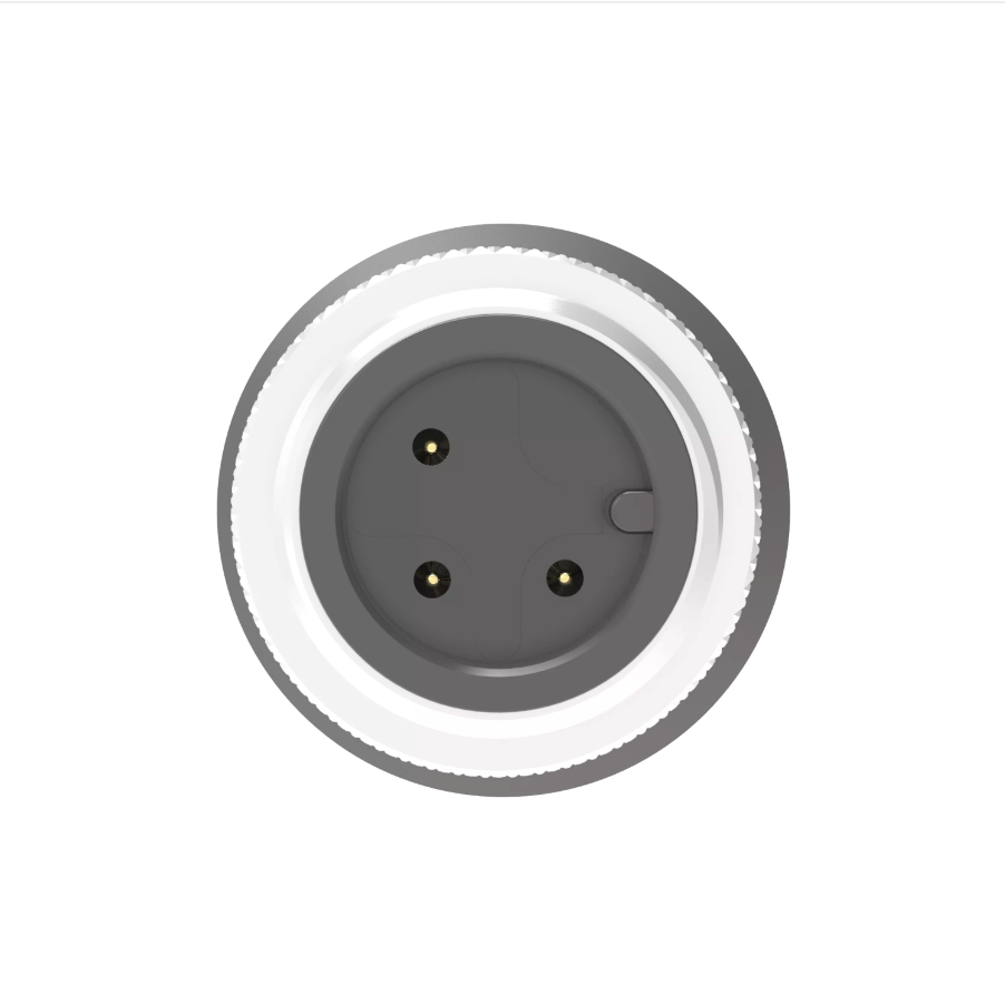 Green M12 A-code 3-pole industrial automation cable assembly