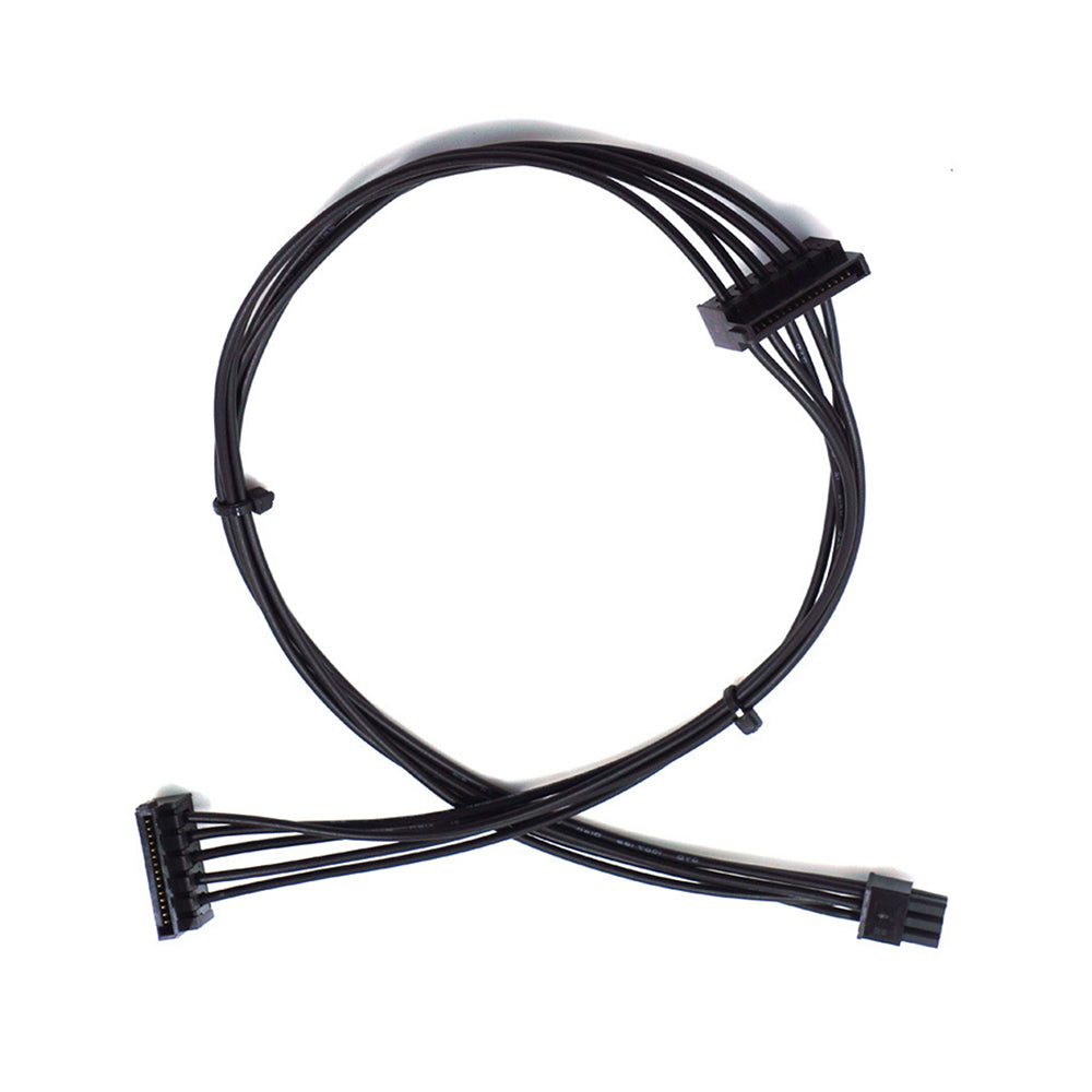 Mini 6 Pin to 2 SATA 15Pin Power Supply Cable