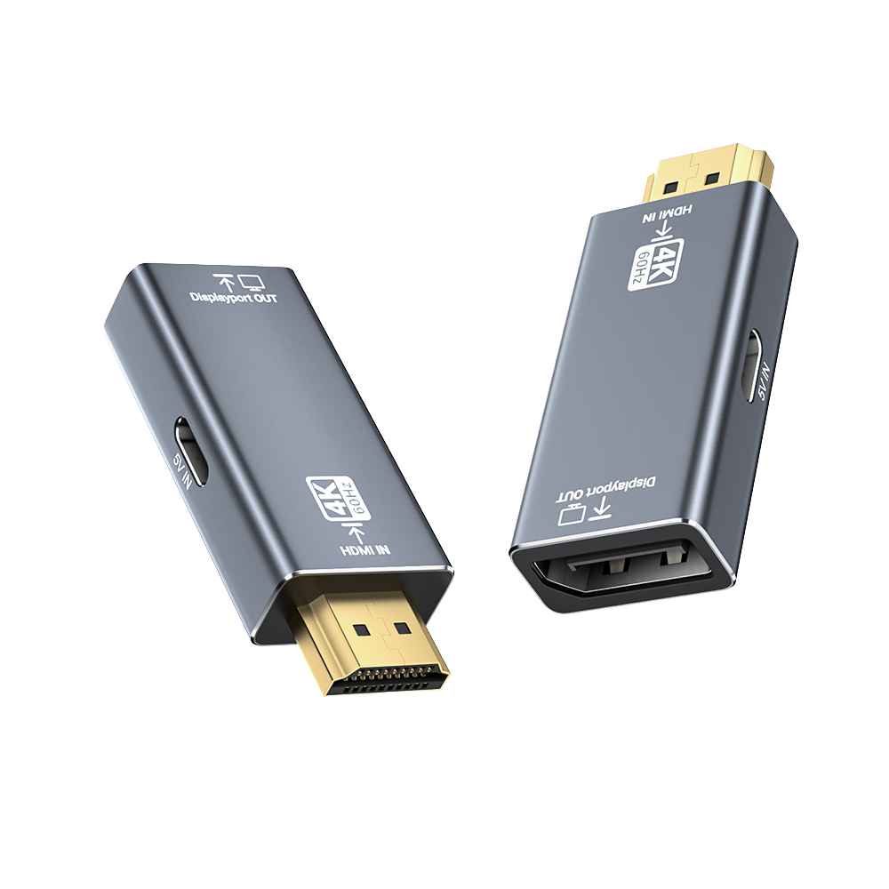 HDMI Source to DP Monitor Adapter | 4K 60Hz Uni-Directional Male-to-Female Converter
