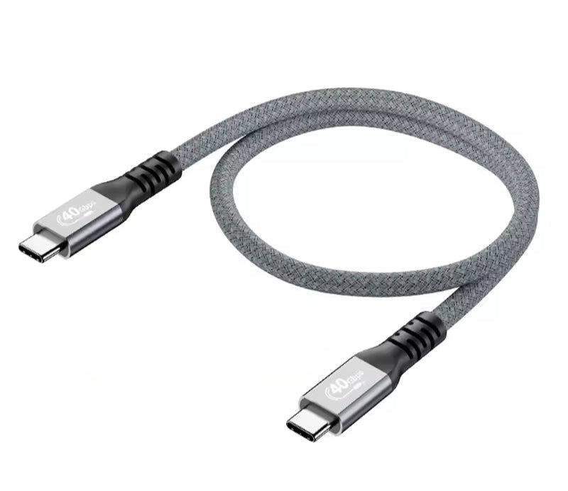 USB4 Type-C Charging Cable 0.5m | PD 100W Fast Charge, 40Gbps Data Transfer, 8K 60Hz, Thunderbolt 3 Compatible