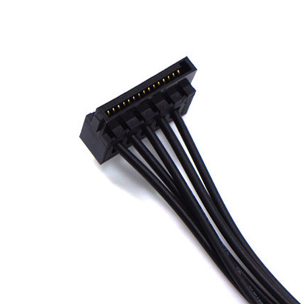 Mini 6 Pin to 2 SATA 15Pin Power Supply Cable