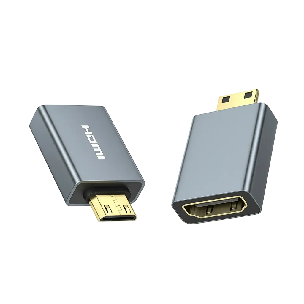 Mini HDMI to HDMI 2.0 Adapter – Bidirectional 4K 60Hz Gold Plated