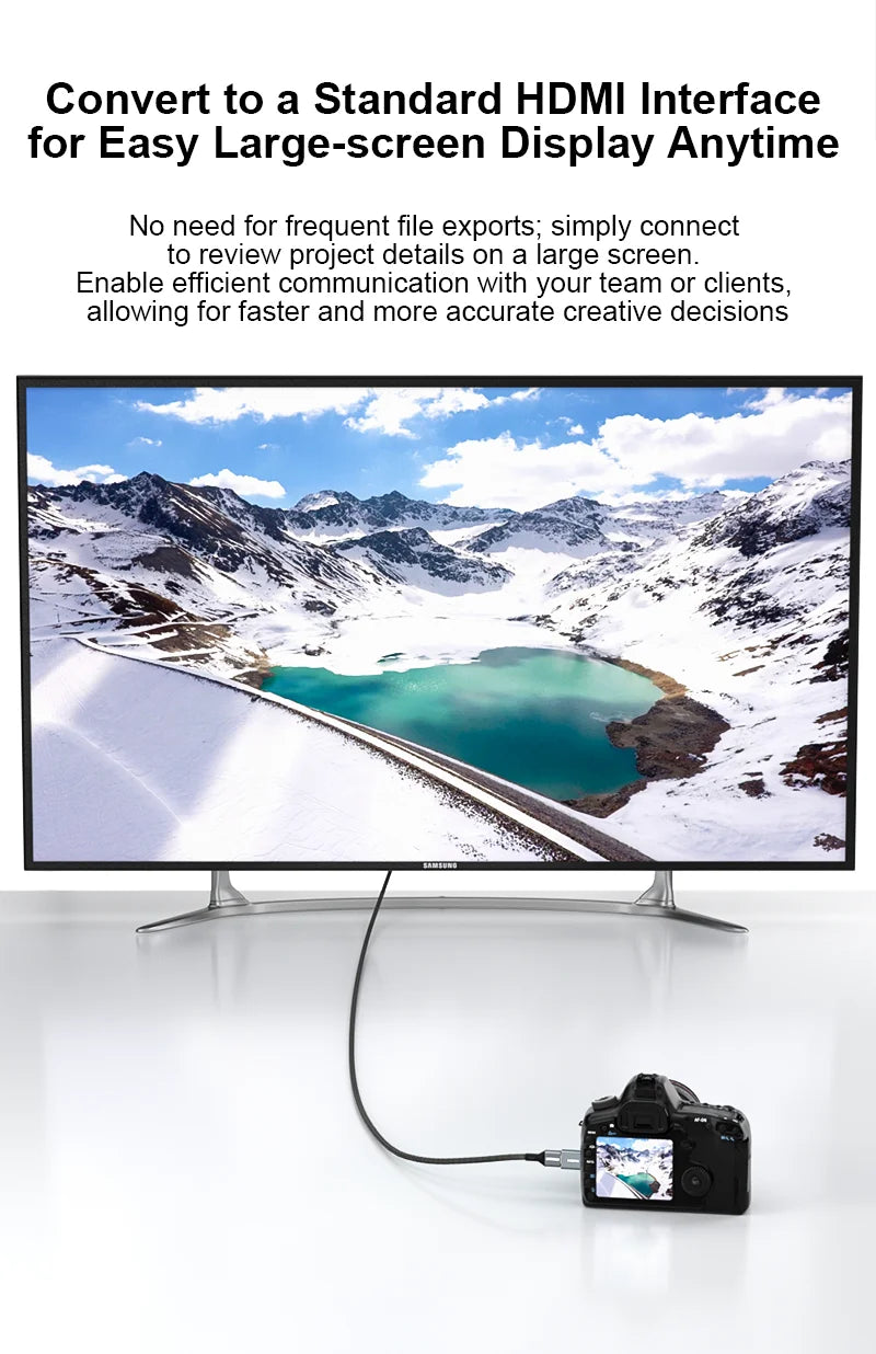 Mini HDMI to HDMI 2.0 Adapter – Bidirectional 4K 60Hz Gold Plated