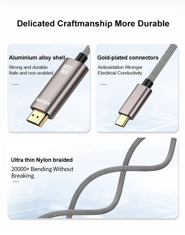 USB C to HDMI Video Cable 4K 60Hz 2m