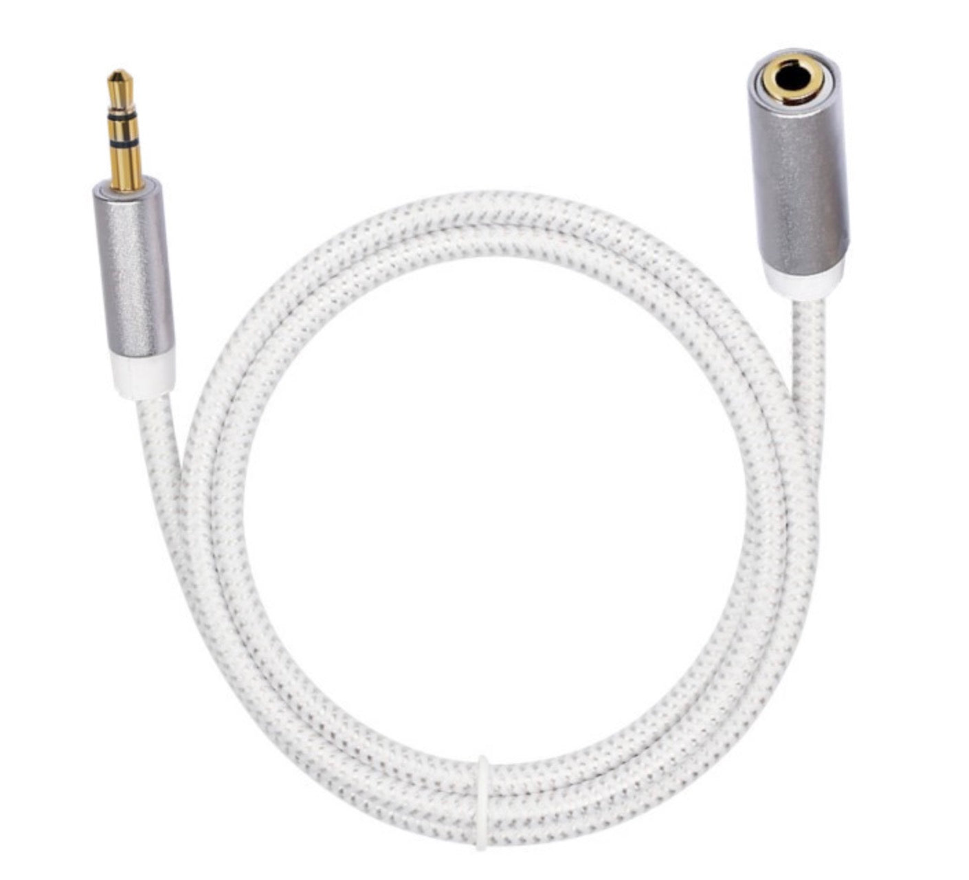 Gold plated 3.5mm audio extension cable white