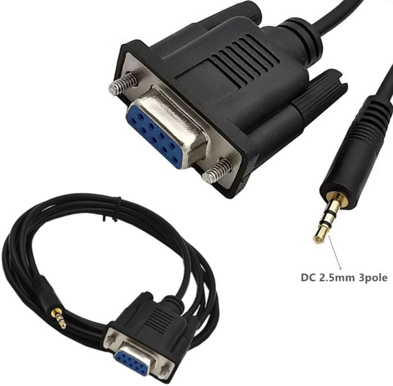 2.5mm Male to RS232 DB9 Female Serial Cable 1.8m