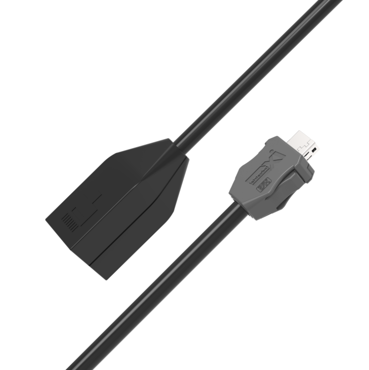 IX A-key to RJ45 female CAT6A industrial Ethernet cable