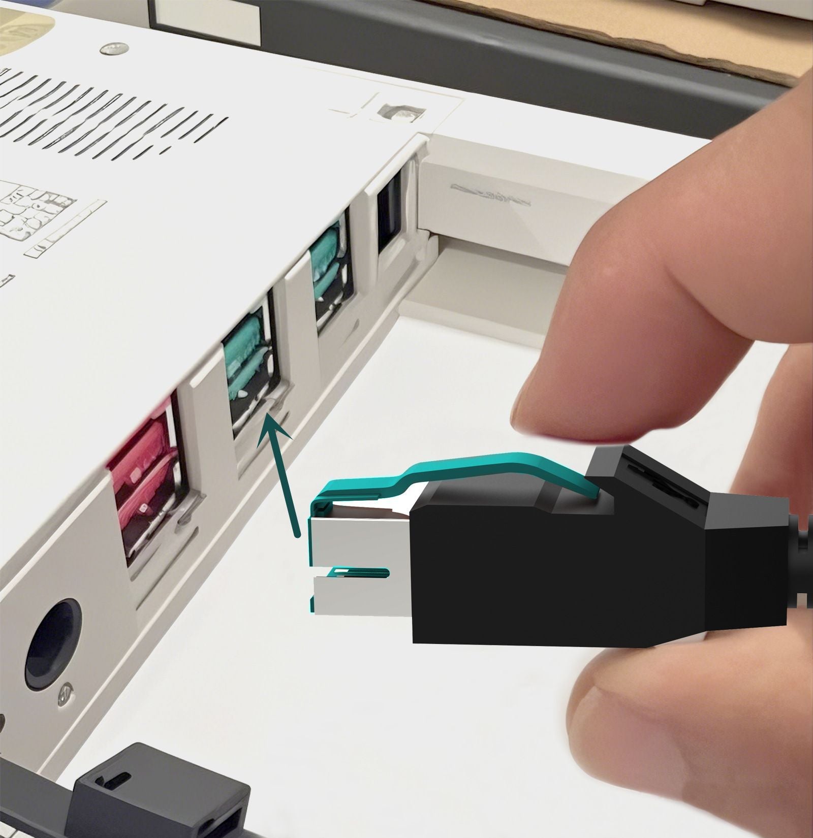 Industrial 12V PoweredUSB branch cable for scanners and printers