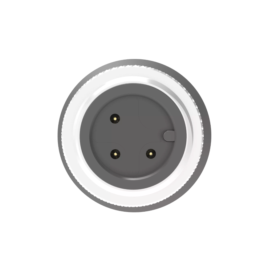 Industrial M12 A-code 3-pole male connector with open cable end