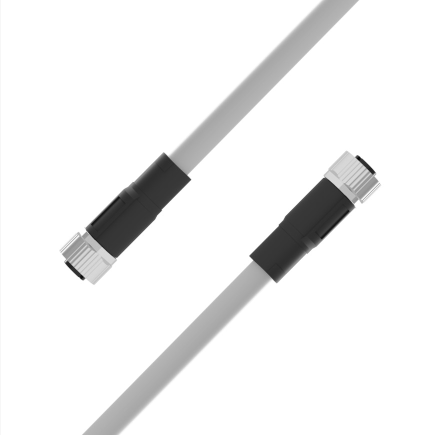 M12 A-coded female to female 8-pin sensor cable with PUR jacket