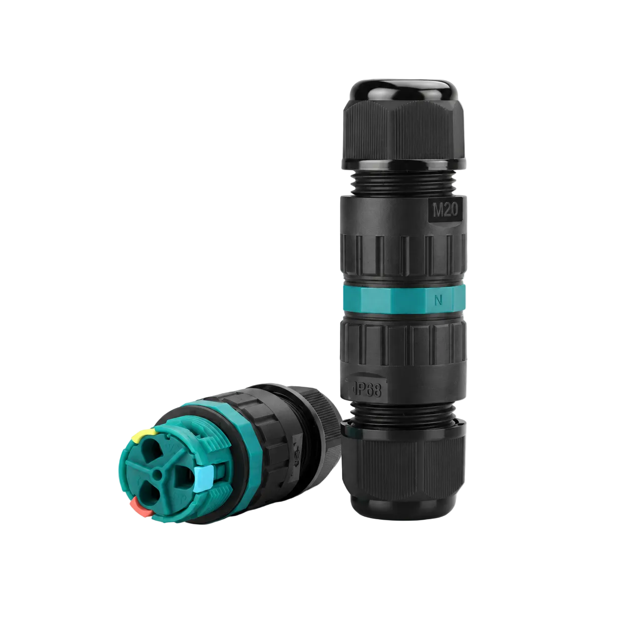 M20 waterproof cable connector in 2 pin and 3 pin options