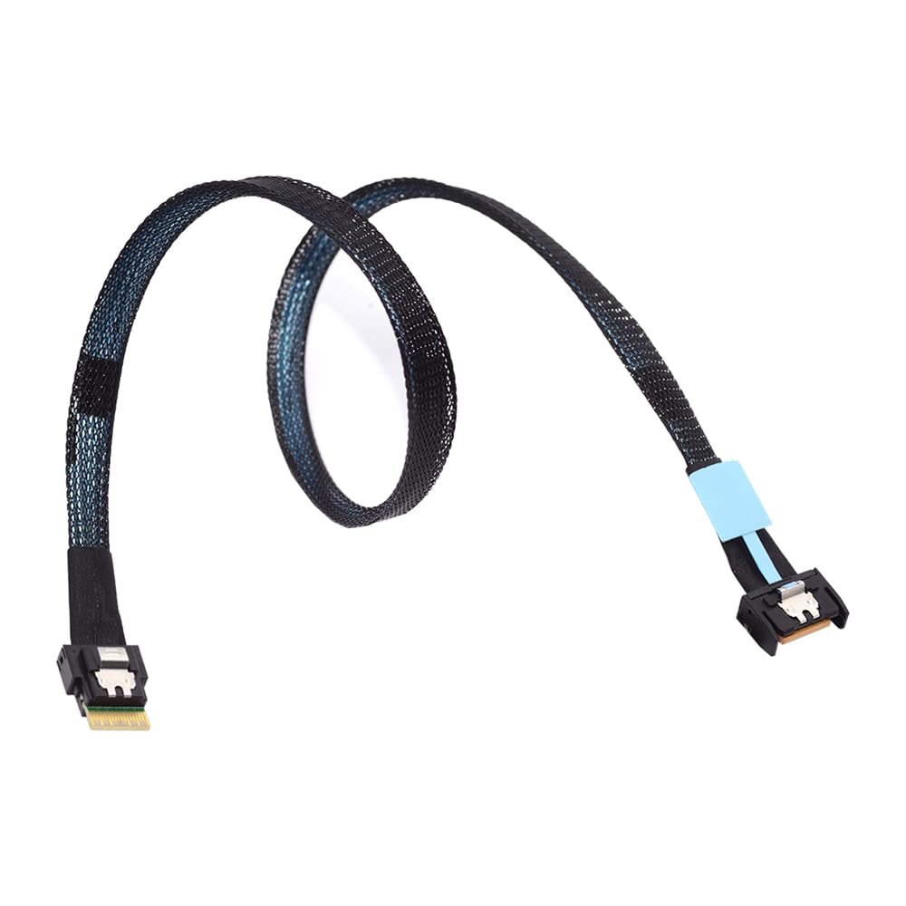 Mini Cool Edge IO MCIO PCI-E 4i 38Pin PCI-E 5.0 Male to SFF-8654 Slimline 4X Extender Cable