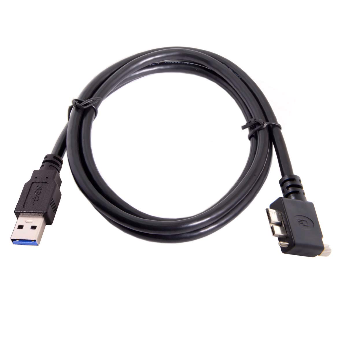 Micro USB Screw Panel Mount Cable, USB 3.0 A Male to Micro B Male Data Cable 5m