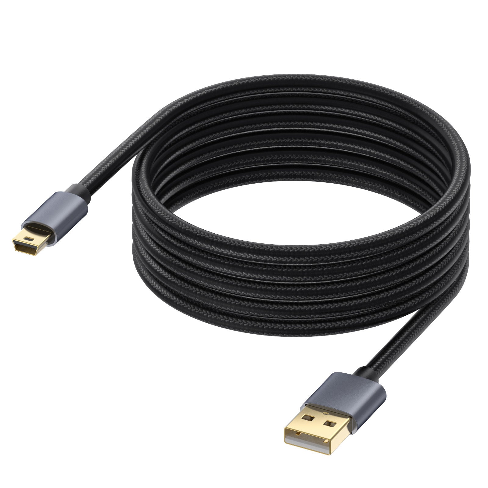 Mini 5Pin USB Cable, USB 2.0 Type A Male to Mini B Data Sync Charging Cable