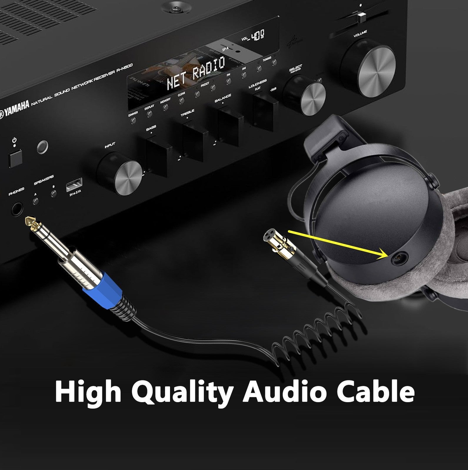 Mini 3 Pin XLR to 6.35mm Stereo Cable, 1/4 inch TRS to Mini Female XLR Microphone Aux Audio Coiled Cord