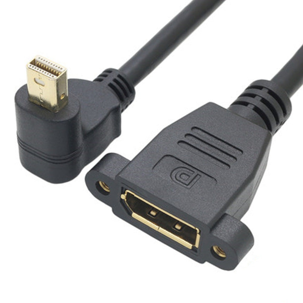 Mini DisplayPort male to DisplayPort female panel mount cable
