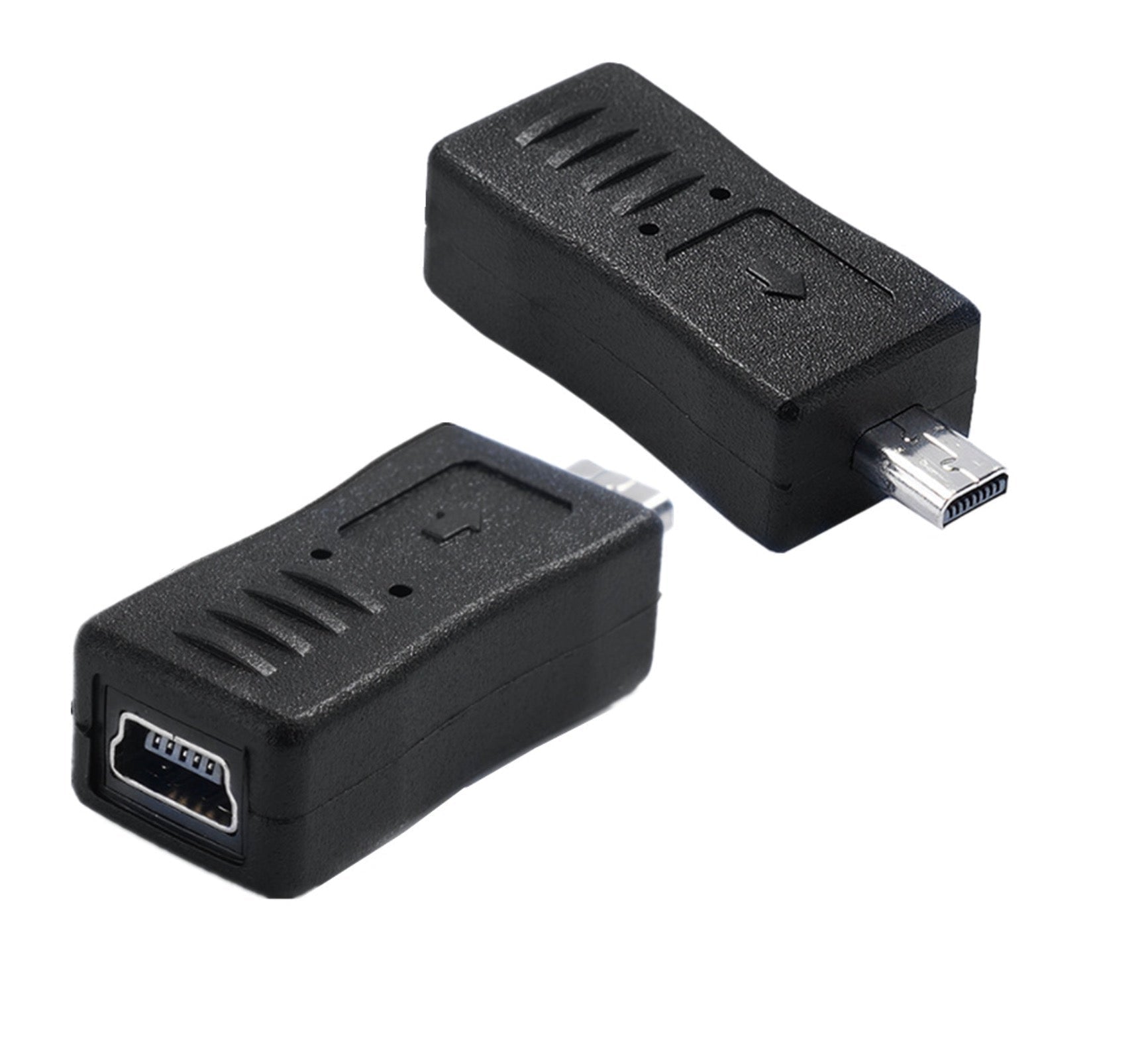 Mini USB 5-pin female to 8-pin Mini-B male adapter for camera data sync and power extension