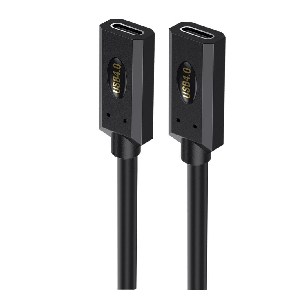 USB 4.0 USB C Male to Female UP Down Angle Coiled Extension Cable 80K60Hz 240W 5A 40Gbps