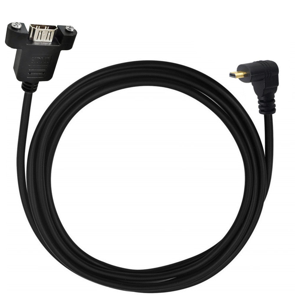 Micro Hdmi 2.0 Male to HDMI Female Panel Mount 4K Cable
