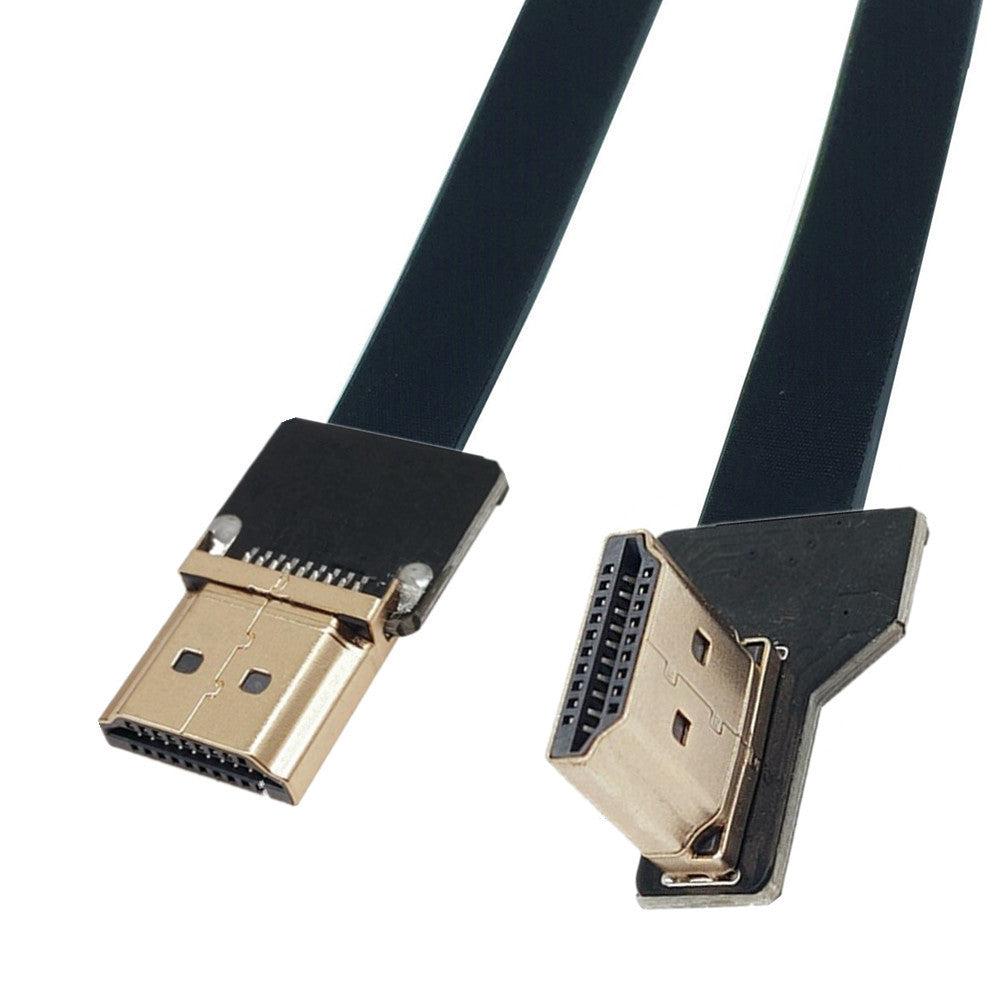 HDMI FPV Cable, Standard HDMI Male Interface to Standard HDMI Male Interface | Left Angle