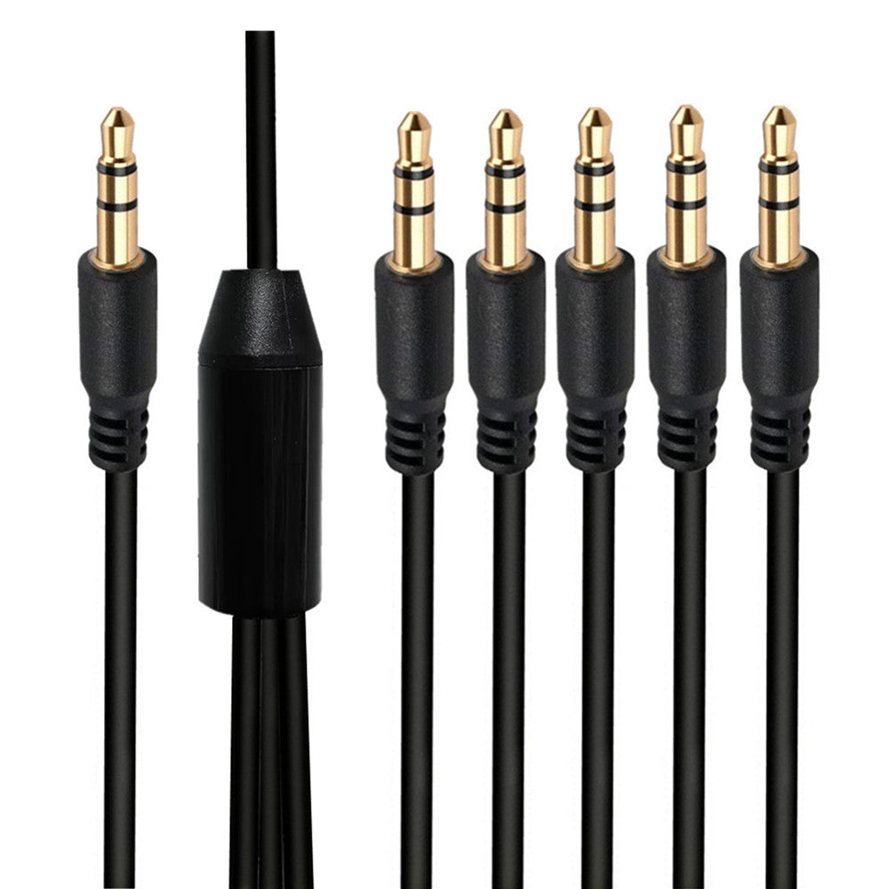 3.5mm 3Pole to 5 x 3.5mm 3Pole TRS Stereo Jack Headphone Audio Cable